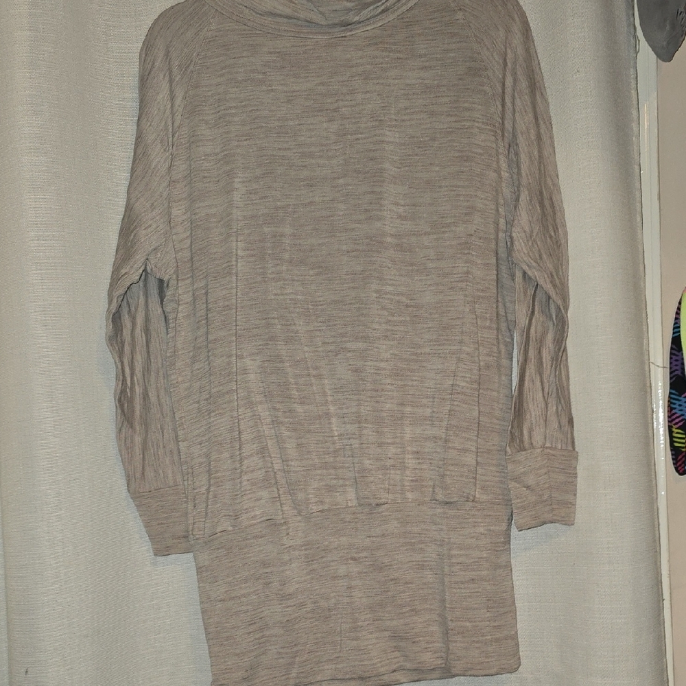 VENUS Taupe Cowl-Neck Long Sleeve Sweater